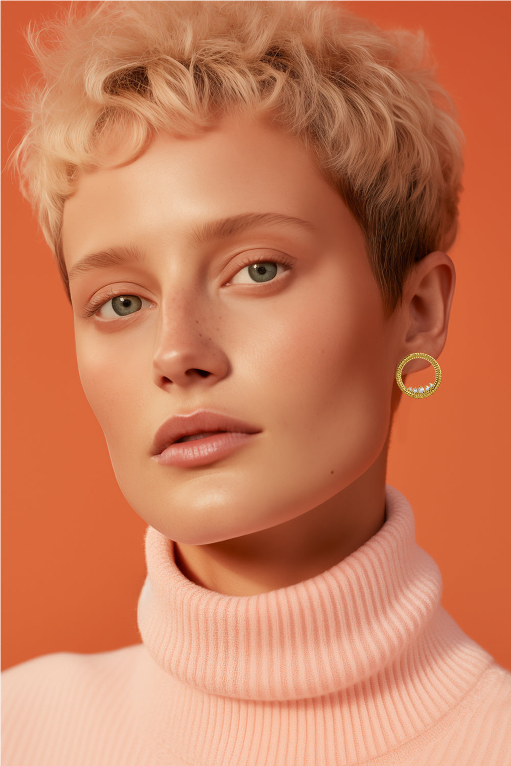 Maxi Princess Semita Altın Kaplama Küpe - 1