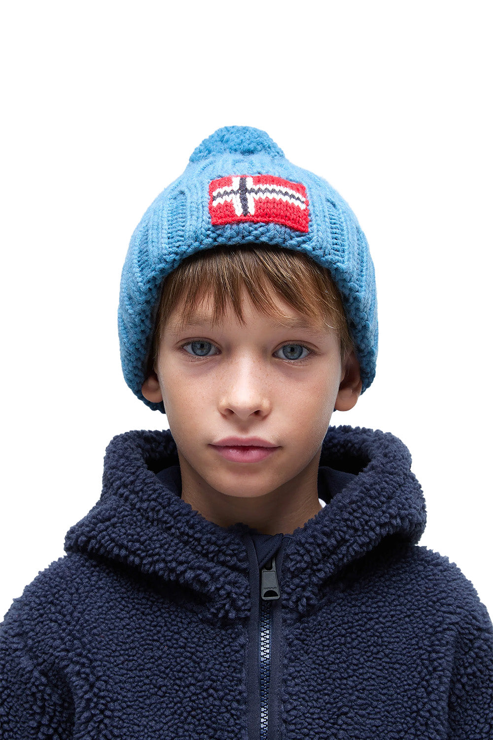 Kids Semiury 6 Blue Sapphire Ponponlu Mavi Çocuk Bere - 1