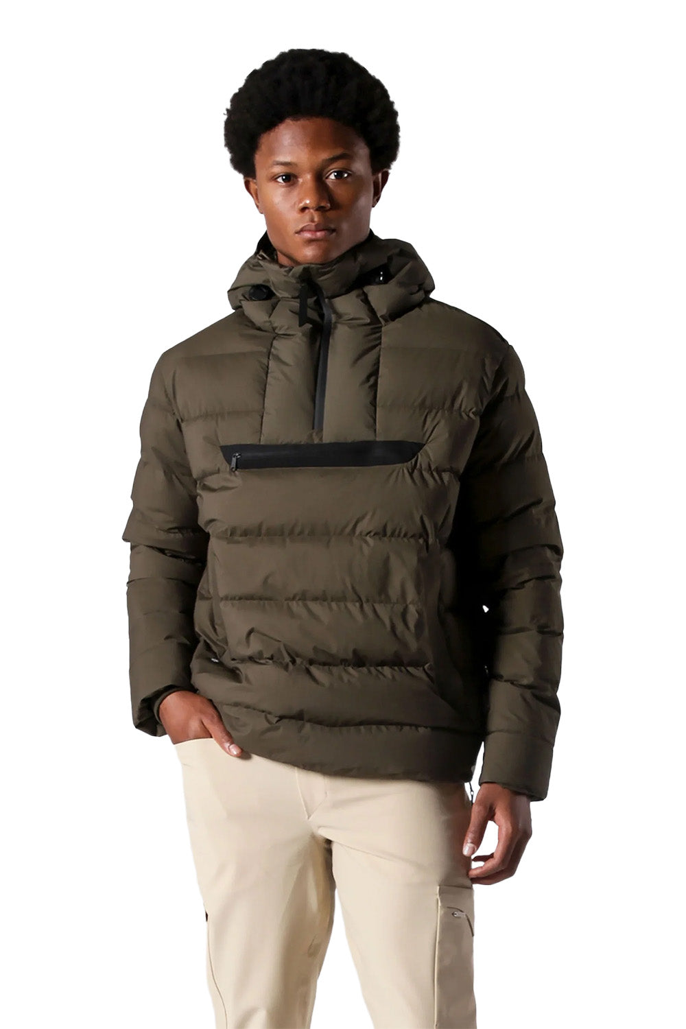 Half Zip Voyager Kaz Tüyü Mont - 0