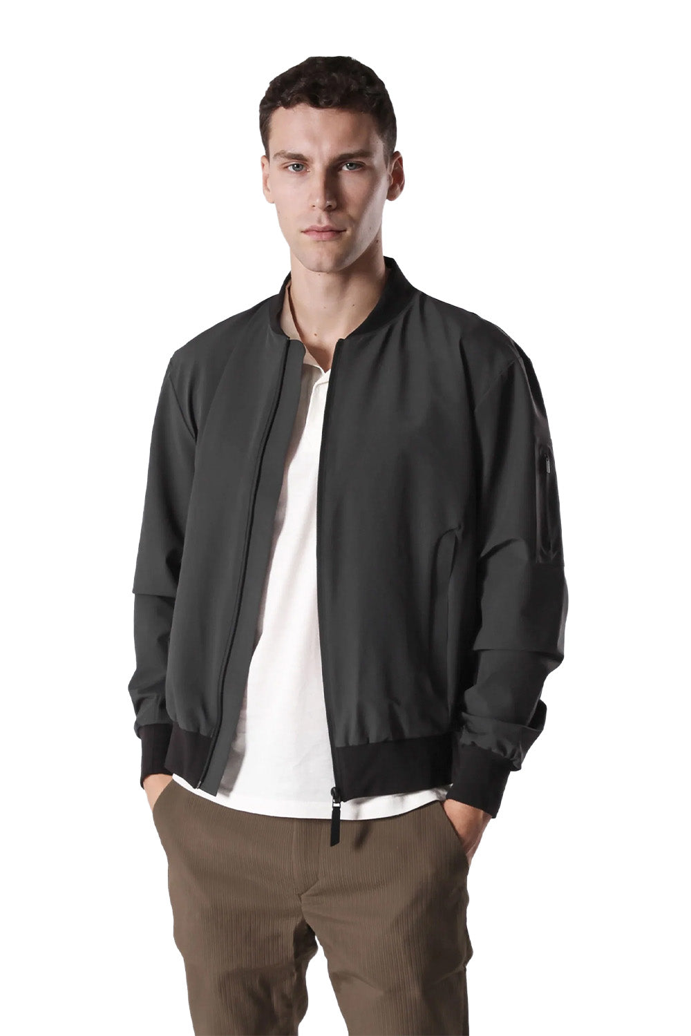 Dokulu Insulated Bomber Ceket - 0