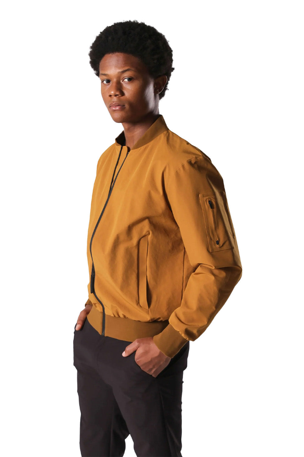 Dokulu Insulated Bomber Ceket - 1