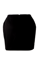 Siyah Mini Form Taş İşlemeli Kanvas Etek - 3