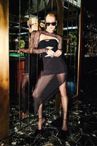 Future Cut Out Lace Detail And Tulle Detail Midi Dress - 0