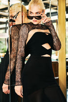 Future Cut Out Lace Detail And Tulle Detail Midi Dress - 1