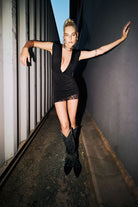 August Mini Dress With Lace Details - 0