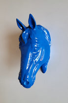 At Kafası Duvar Figürü | Mavi - 0