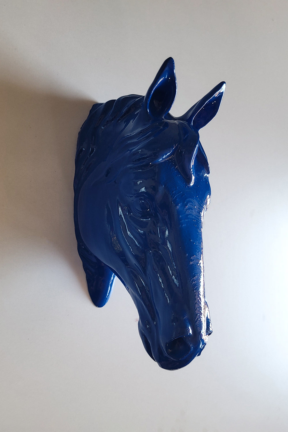 At Kafası Duvar Figürü | Mavi - 4