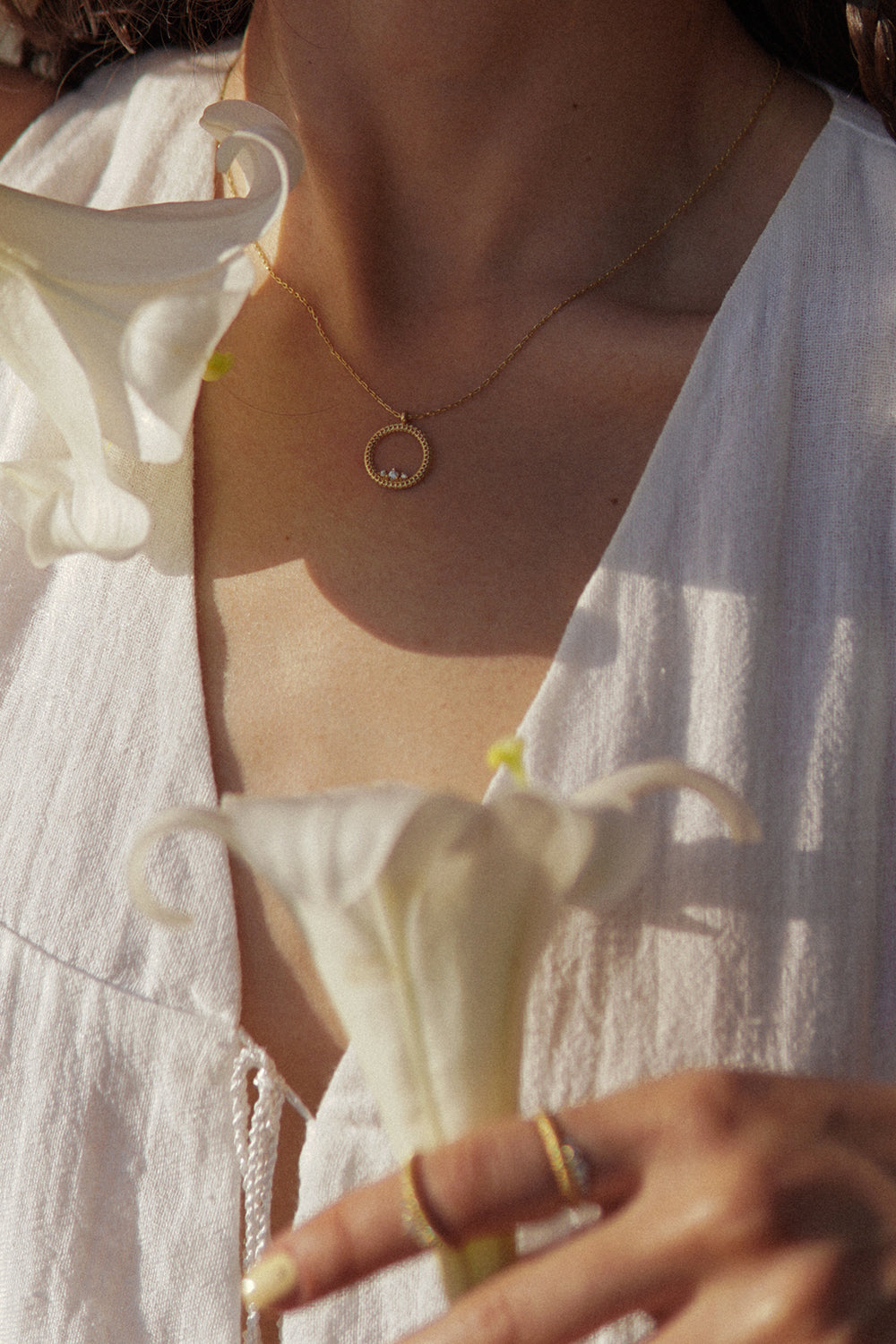 Midi Princess Semita Altın Kaplama Gümüş Kadın Kolye - 2