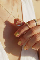 Midi Princess Semita Altın Kaplama Gümüş Kadın Kolye - 5