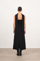 Cep Detaylı Maxi Krep Elbise - 4