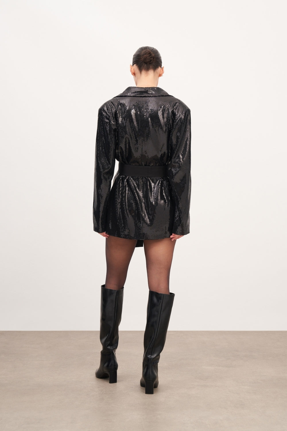 Payetli Oversize Blazer Ceket - 2