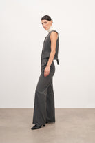 Füme Düğme Detaylı Yelek - 3