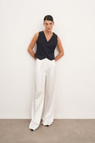 Lacivert Düğme Detaylı Yelek - 1