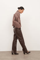 Timsah Görünümlü Düz Kesim Pantolon - 0