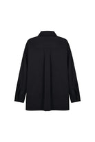 Taş İşlemeli Siyah Oversize Gömlek - 3