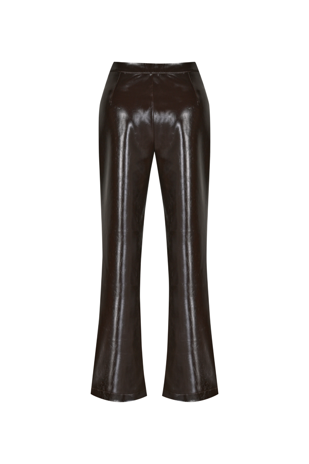 Acı Kahve Damarlı Deri Pantolon - 5