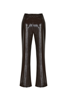 Acı Kahve Damarlı Deri Pantolon - 5