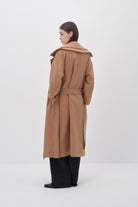 Bej Çift Yaka Uzun Kaban - 3