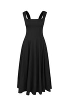 Luna Siyah Midi Elbise - 2