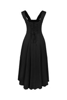 Luna Siyah Midi Elbise - 3