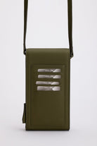 Yeşi̇l Deri Kartlık - Telefon Bölmeli Çanta - 2