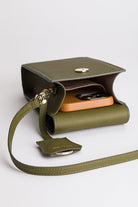 Yeşi̇l Deri Kartlık - Telefon Bölmeli Çanta - 3