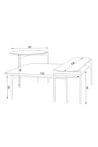 Berlin Sehpa Seti (3’Lü) | Geometrik Tasarım, Modern & Minimal Çift Sehpa - 3