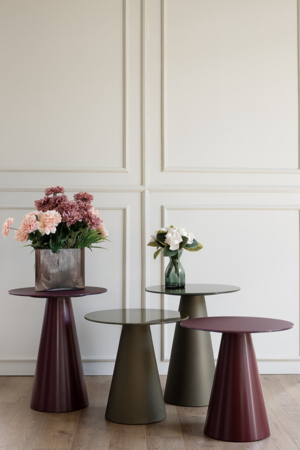 Modern Yeşil Sehpa Cone | Yeşil Tonlarıyla Salon Ve Balkon İçin Dekoratif Sehpa - 1