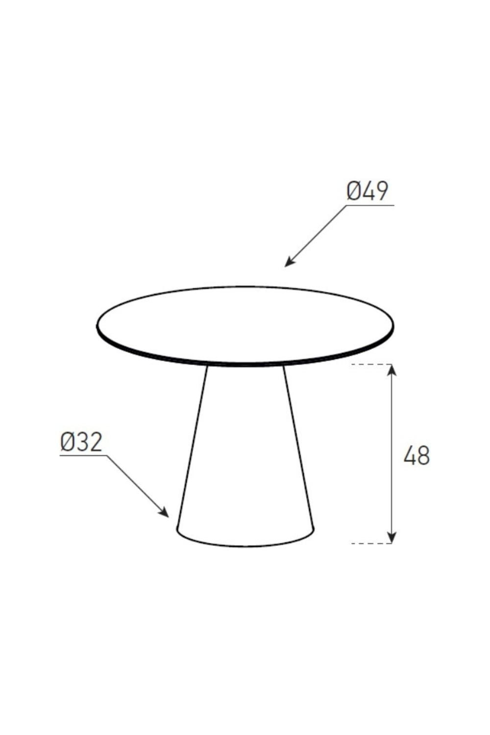 Cone Bordo Sehpa | Modern Salon Ve Oturma Alanları İçin Dekoratif Orta Sehpa - 1