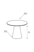 Cone Bordo Sehpa | Modern Salon Ve Oturma Alanları İçin Dekoratif Orta Sehpa - 1