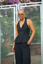 Polka Puantiyeli Siyah Alt Üst Takım - 2