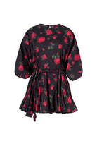 Elora Çiçek Desenli Mini Elbise - 1