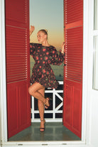 Elora Çiçek Desenli Mini Elbise - 3