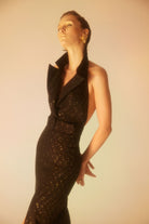 Night Glam - Siyah Tüvit Uzun Elbise - 0