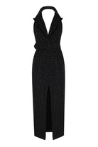 Night Glam - Siyah Tüvit Uzun Elbise - 1