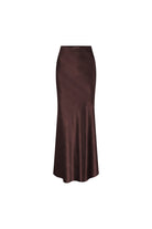 Larissa Brown Maxi Satin Skirt - 1