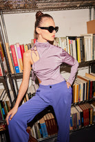 Molly Lila Tek Kol Bluz - 0