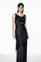 Limited Edition Shadow Promise - Siyah Uzun Saten Elbise - 1