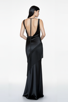 Limited Edition Shadow Promise - Siyah Uzun Saten Elbise - 2