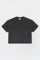 Kısa Kollu Heykel Baskılı Box Fit Yıkamalı Gri T-Shirt - 2