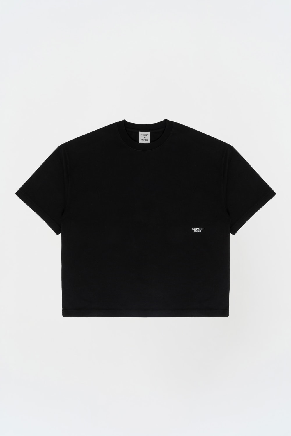 Kısa Kollu Heykel Baskılı Box Fit Siyah T-Shirt - 2