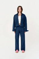 Box Fit Mavi Ceket - 3