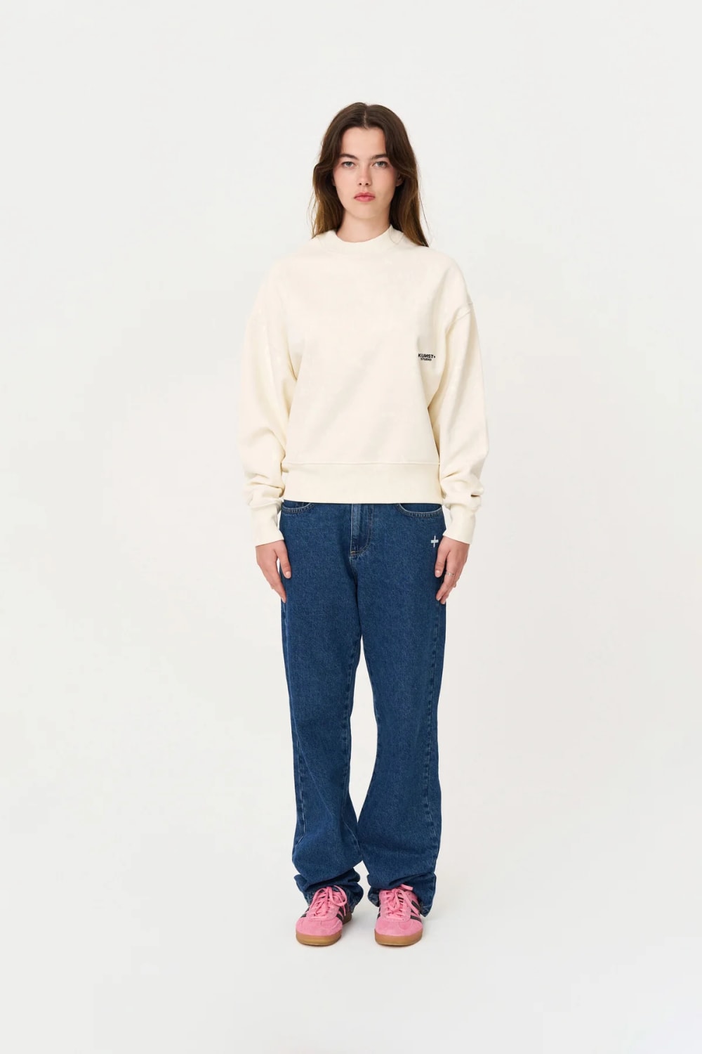 Ekru Oversize Sweatshirt - 3