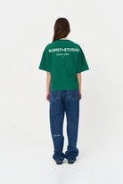 Kısa Kollu Baskılı Box Fit Yeşil T-Shirt - 4