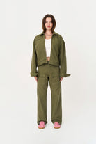 Box Fit Haki Ceket - 3