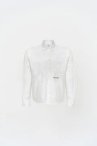 Box Fit Nakışlı Beyaz Gömlek - 0