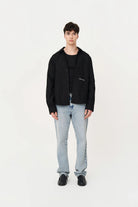 Box Fit Nakışlı Siyah Gömlek - 5