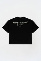 Kısa Kollu Baskılı Box Fit Siyah T-Shirt - 0