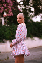 Elora Çiçek Desenli Mini Elbise - 0