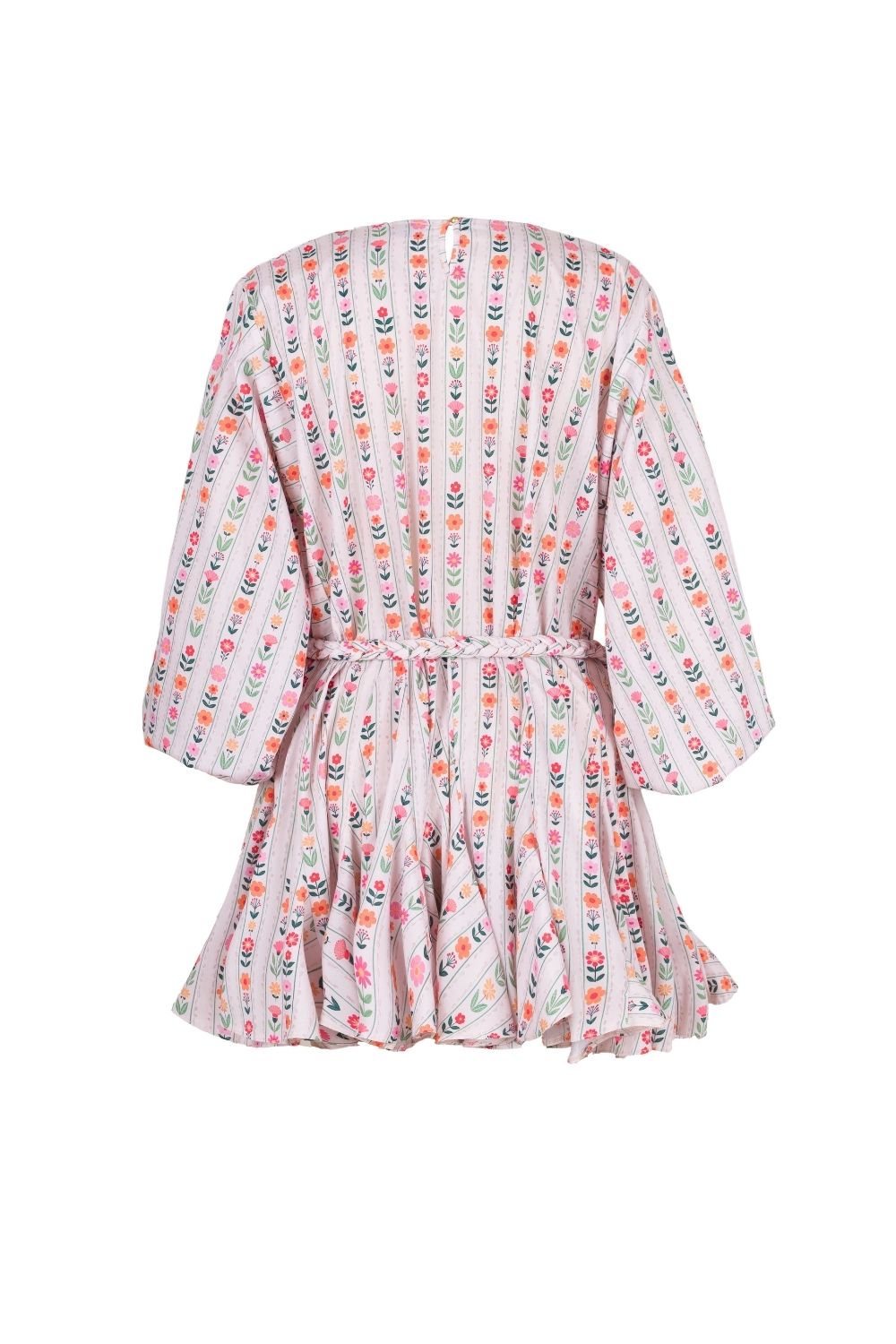Elora Çiçek Desenli Mini Elbise - 3